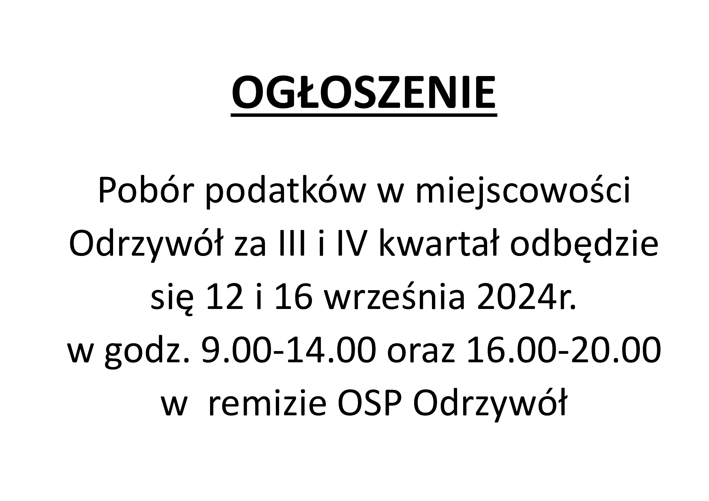 ogłoszenie