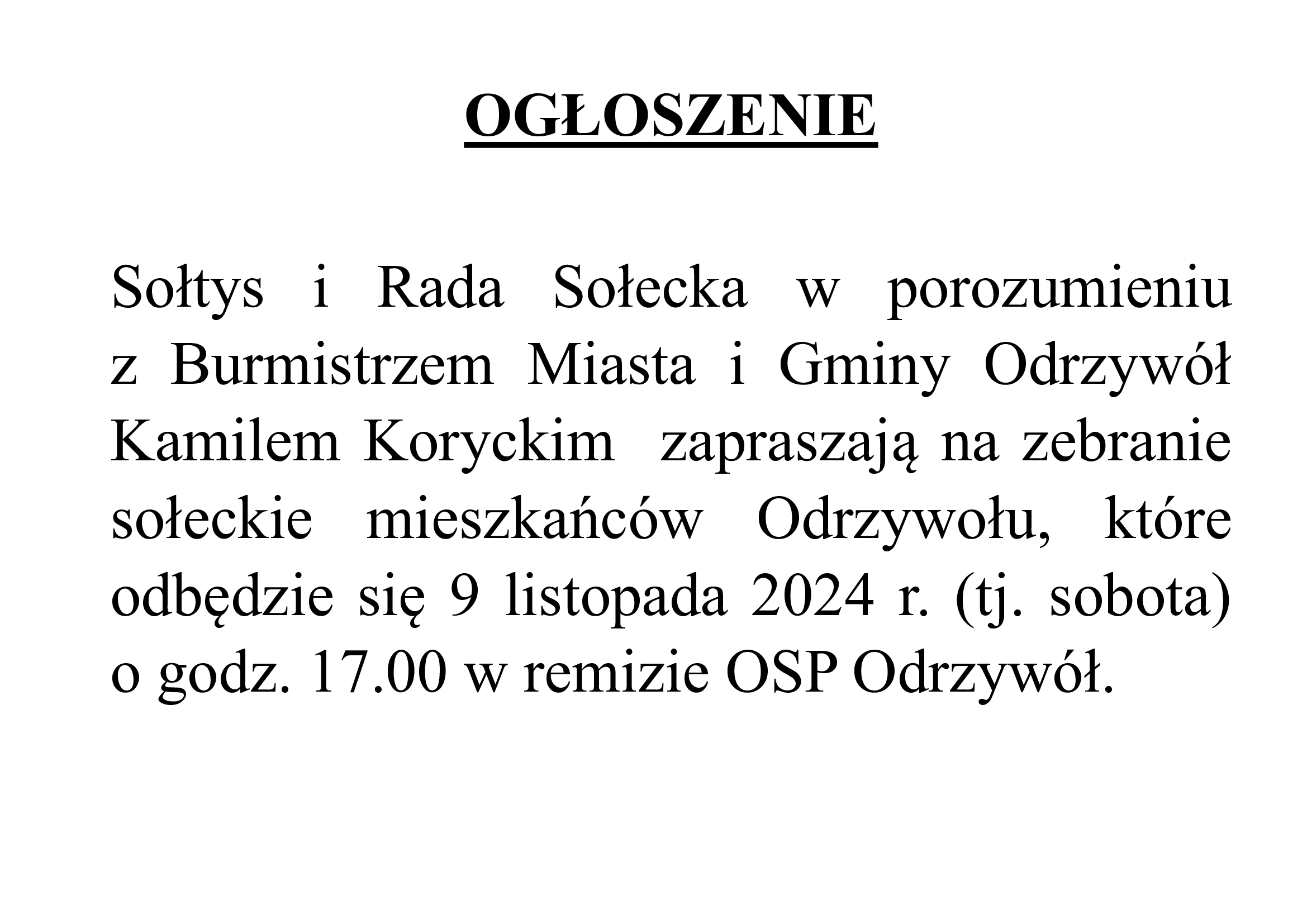 ogłoszenie