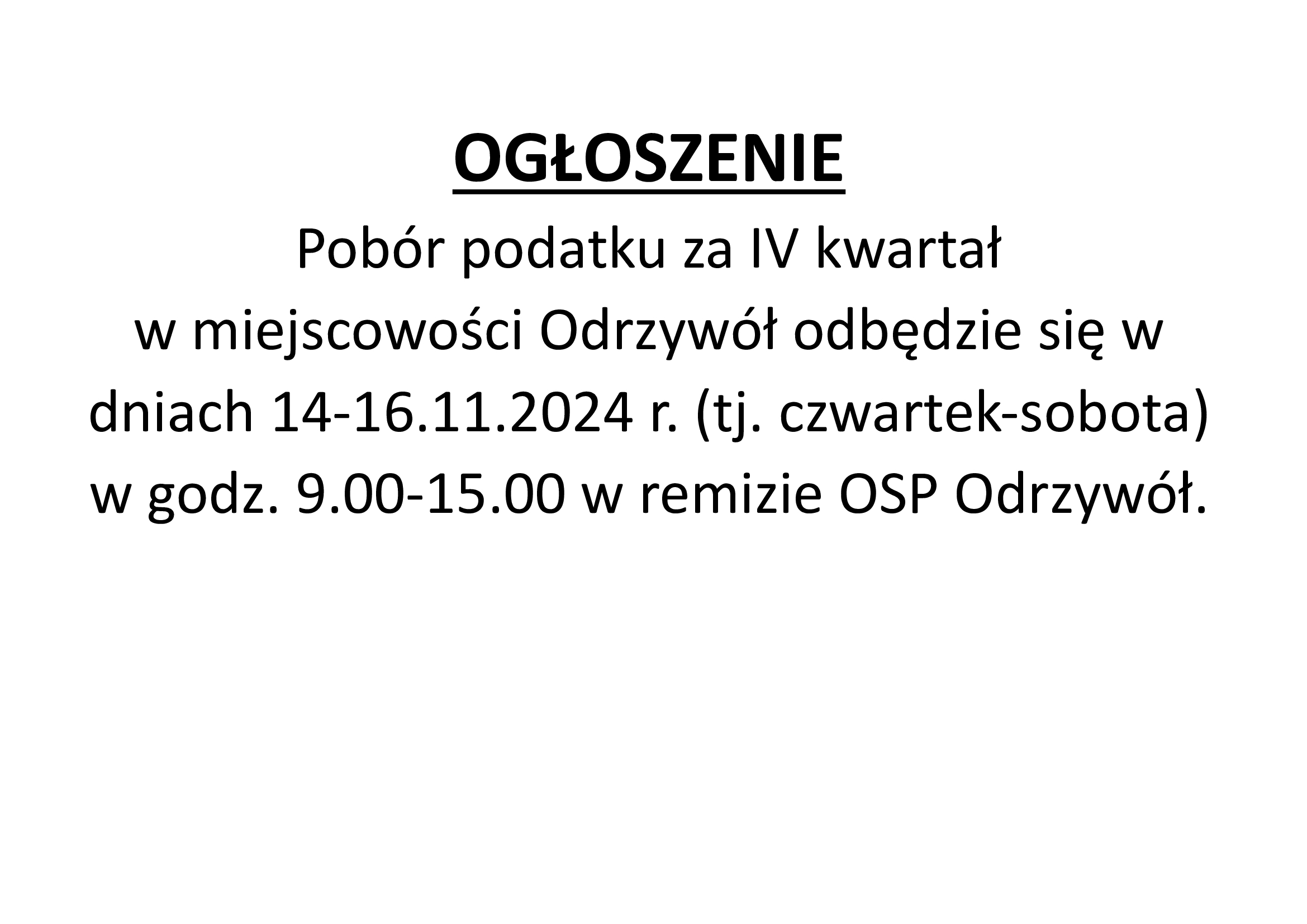 ogłoszenie