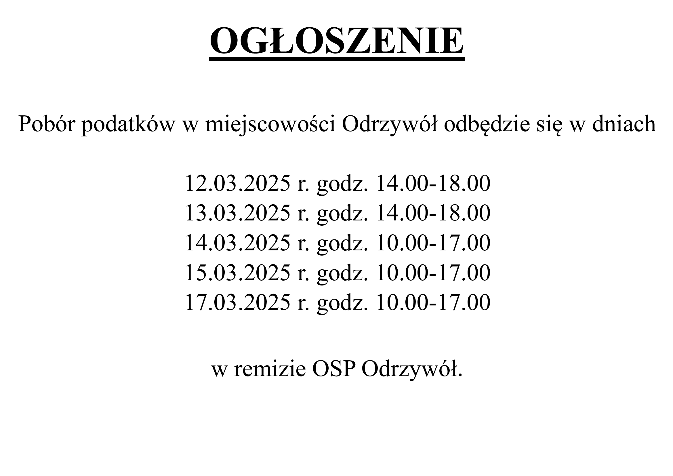 ogłoszenie