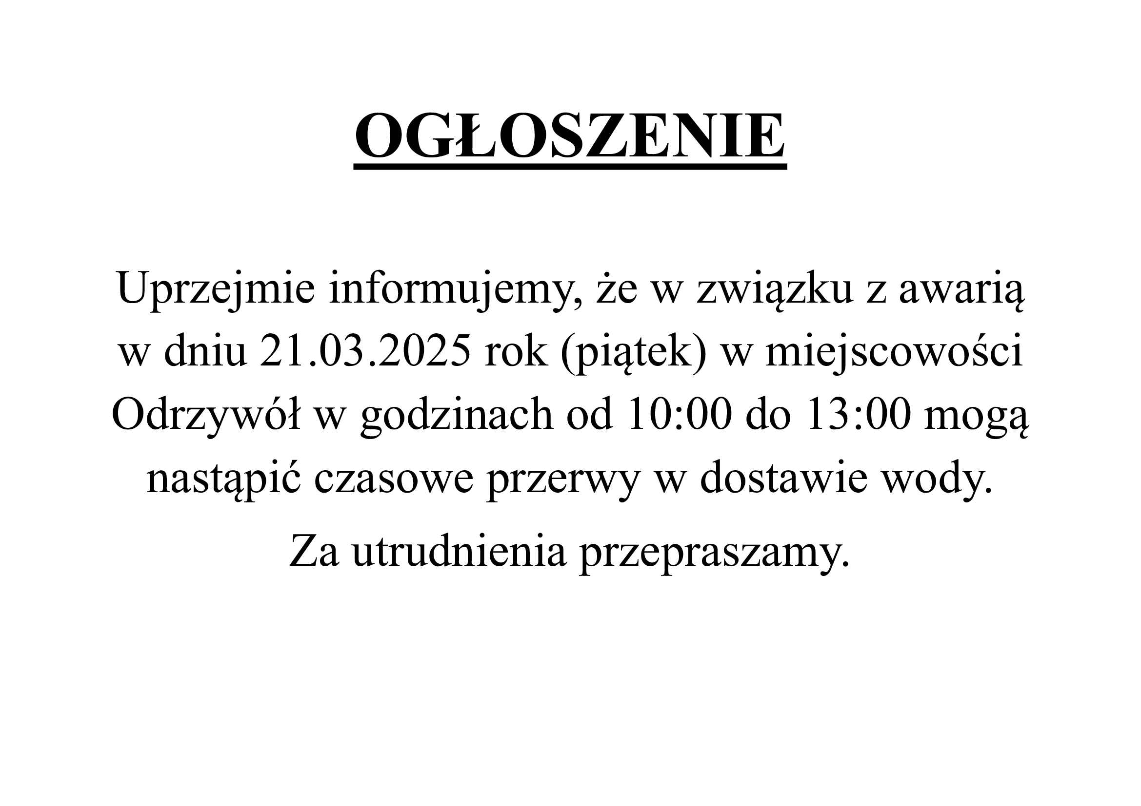 ogłoszenie