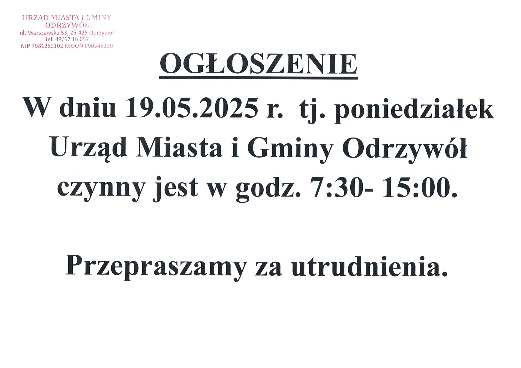 ogłoszenie
