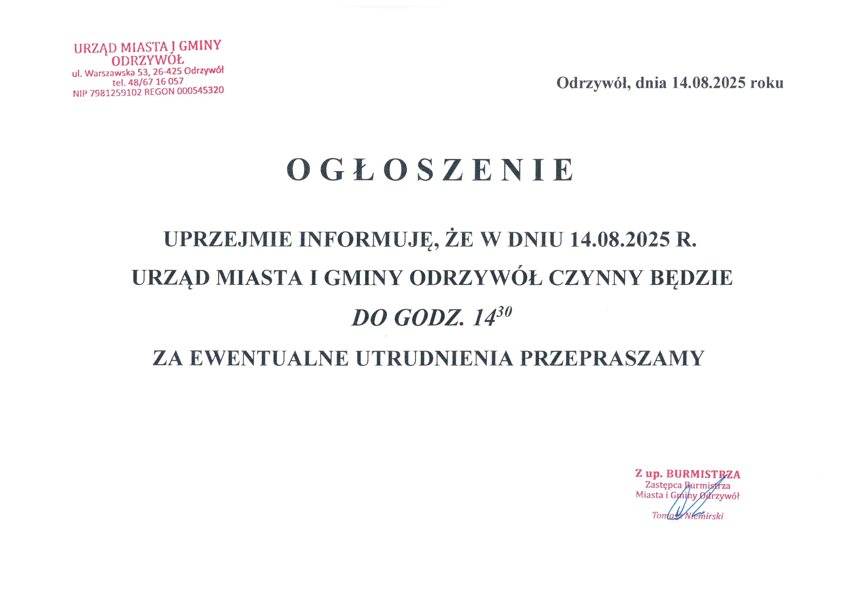 INFORMACJA