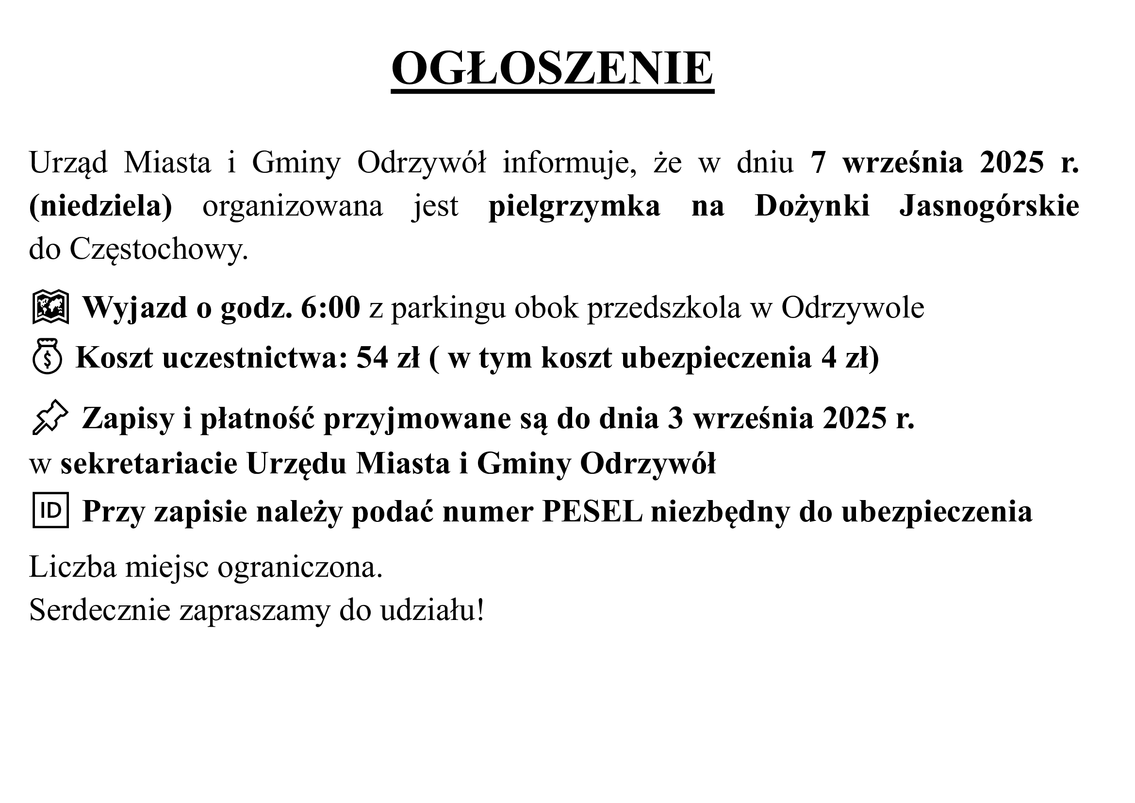 ogłoszenie