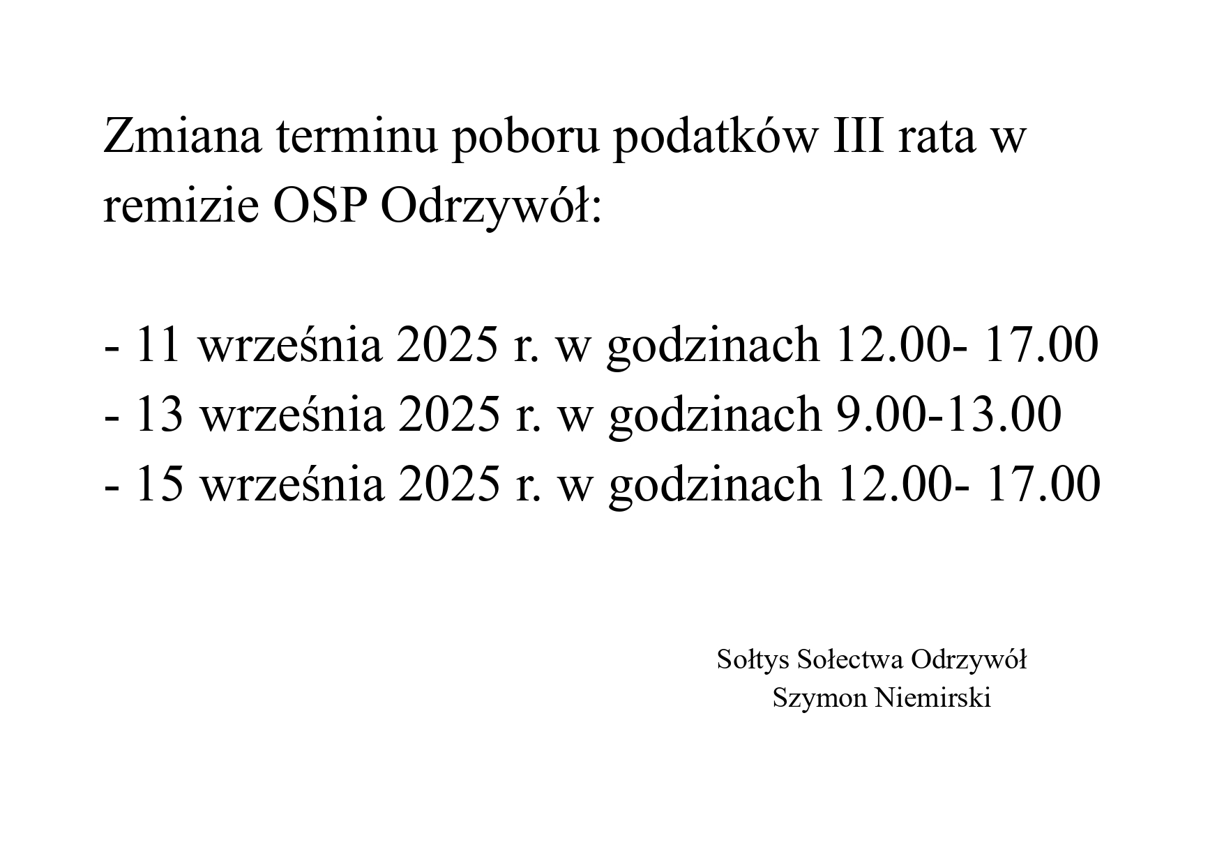 ogłoszenie