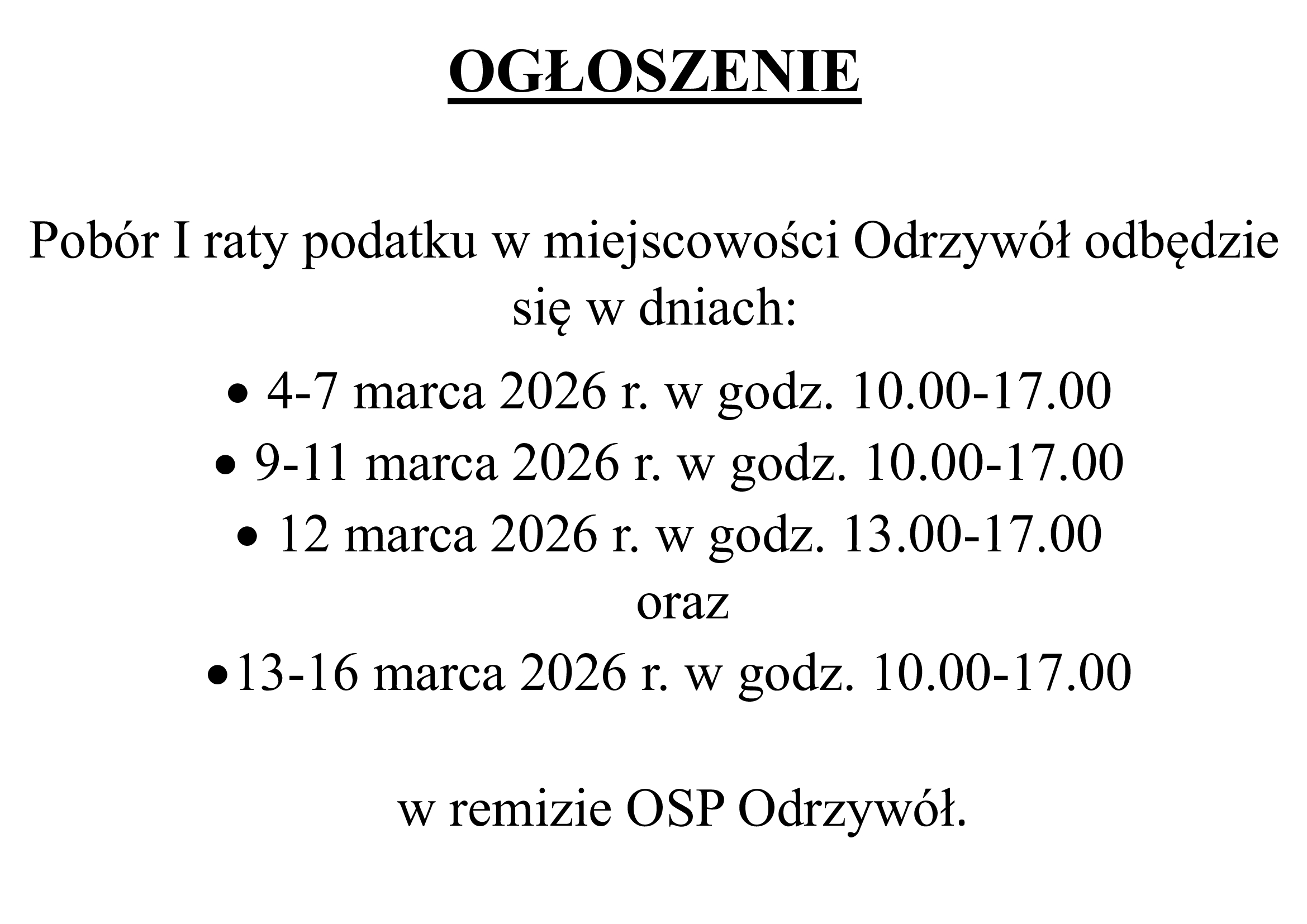 ogłoszenie