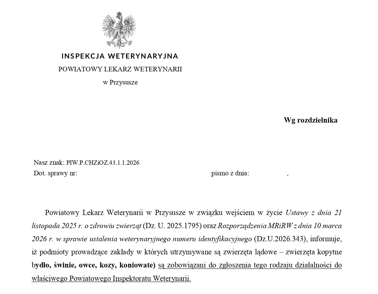 ogłoszenie